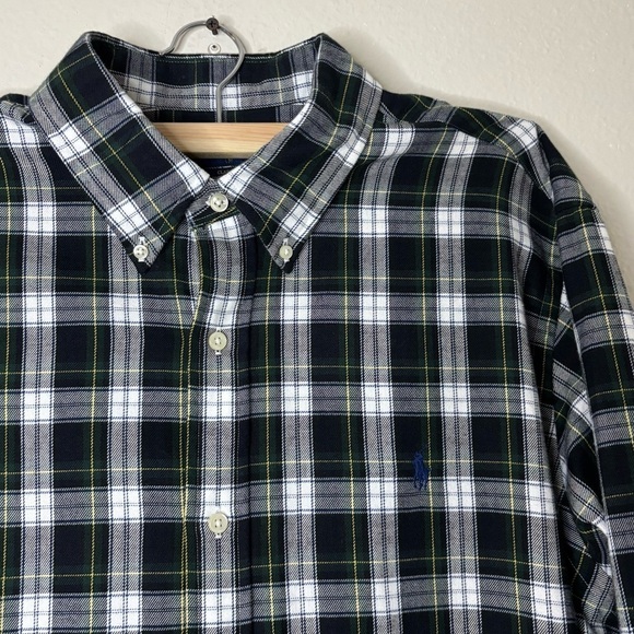 Polo Ralph Lauren Men Green Plaid Performance Flannel Shirt - Picture 10 of 11